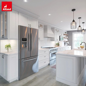 Ensemble de meubles de <span class=keywords><strong>cuisine</strong></span> bas en MDF Alland Classic Small avec évier, armoires de <span class=keywords><strong>cuisine</strong></span> modulaires blanches style Shaker pour la maison - Product Image 4
