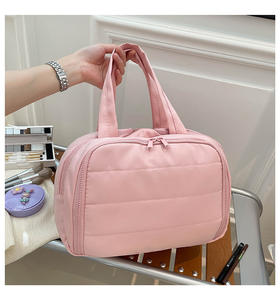 חם מכירה ניידת רב תכליתית תיק איפור קיבולת גדולה עם 4 תאים רוכסן גדול עם 4 תאים רוכסן גדול לנשים - Product Image 2