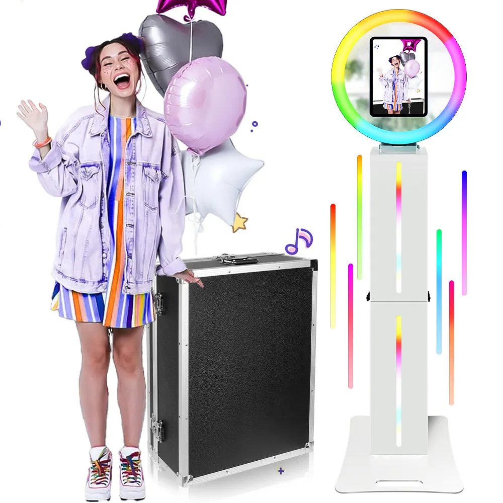 Aps Factory Shipped in 24H Party Wedding Portable Automatic Spinning PhotoBooth Selfie Rotating Camera Ipad Photo Booth