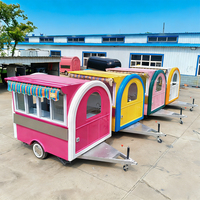 Rétro Remorque Mobile Rétro Vans Rapide Van Utilisé Kiosques de Nourriture Pour BARBECUE