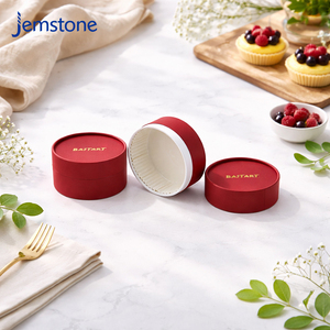 Custom Eco-friendly Oven Safe Dessert Pastries Cardboard Tube Food Grade Cheesecake Cylinder Box Kraft Paper Cylinder Packaging - Product Image 4