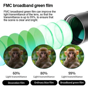 80mm FMC 녹색 코팅 줌 무색 굴절 망원경 질소 채워진 스트레이트 스포팅 범위 20-60x80 삼각대 - Product Image 5