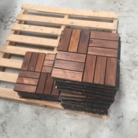Dalles en bois d'acacia certifiées FSC VK WOOD - Modernes et lisses, 12 mm d'épaisseur, garantie à vie, installation DIY, utilisation extérieure, 4/6/12 lattes