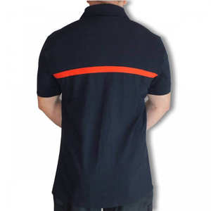 <span class=keywords><strong>Polo</strong></span> pour Pompiers en Coton 100 % 240 g/m² avec Logo Brodé Personnalisé, Uniforme de Sécurité, Bleu Marine avec Poche Stylo - Product Image 4