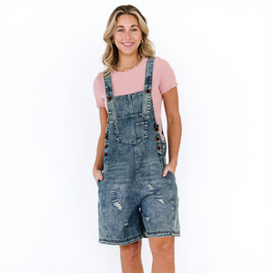 Mono de Mezclilla Azul Casual de Verano para Mujer, Pantalones de Mezclilla de Una Pieza, Overoles Elásticos, Sin Mangas, Ajustados, Estilo Cargo, Oscuros - Product Image 1