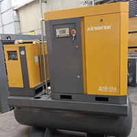 Compresseur à vis refroidi par air fixe haute capacité 4 en 1, lubrifié, avec moteur, de 7,5 kW à 22 kW