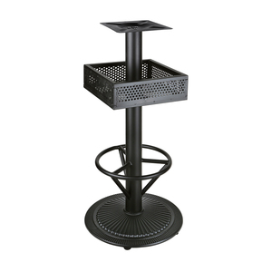 Cast Iron Chrysanthemum Base Steel <b>Bar</b> <b>Table</b> Leg with Planter Storage Basket Restaurant Furniture Durable Commercial Use - Product Image 4