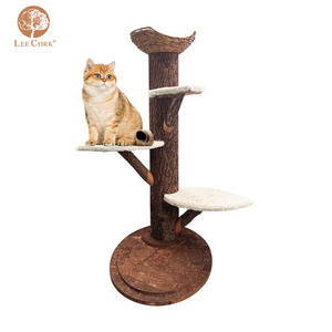 LEECORK Poteau à gratter pour meubles 70in Cat Condo Tree Tower Cadre d'escalade en liège naturel pour chatons Pet House Play - Product Image 3