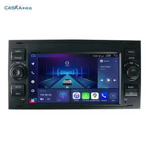 Автомобильный мультимедийный плеер android 4G 7 дюймов авто стерео радио плеер с dsp apple carplay для Ford Mondeo Focus черный