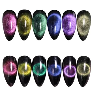 De gros holographique uv gel vernis à ongles-Nouvel arrivage de vernis à ongles Gel holographique 9D, outil pour Nail Art, magnétique, yeux de chat, UV, fournitures de Salon,