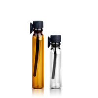 Flacon de testeur de parfum rechargeable ambre clair 1ml 2ml 3ml flacon d'échantillon de parfum vide mini bouteille en verre portable