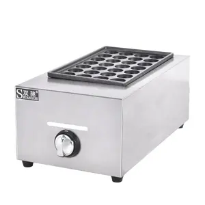 Octopus Balls Baking Machine Takoyaki Maker Food Snack Machine Stainless Steel Fish Balls Making Machine Gas Fish Pellet Grill