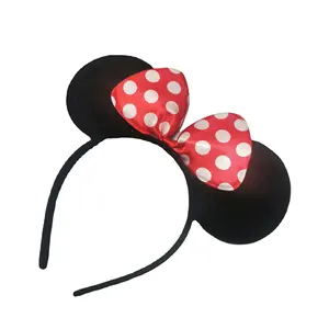Bando telinga Mouse baru bando pita payet, perlengkapan pesta ulang tahun dewasa anak, bando telinga Mickey