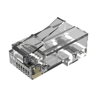 Prix usine RJ45 CAT6 prise en cristal matériel PC haute vitesse 8P8C connecteur de câble réseau à une rangée pour PC trou traversant