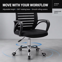 Chaise de bureau ergonomique en maille respirante avec soutien lombaire réglable et pivotante à 360° pour la vente en gros