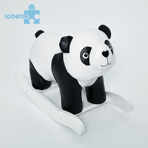 <span class=keywords><strong>Panda</strong></span> en cuir de forme animale enfants jouet en bois poupée de porcelaine chevaux à <span class=keywords><strong>bascule</strong></span> décoratifs - Product Image 2
