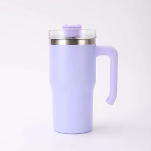 Vaso Térmico de 20oz para Estudiantes con Asa y Pajita Abatible, de Acero Inoxidable 304, Aislamiento al Vacío de Doble Pared, en Blanco para Sublimación e Impresión DIY - Product Image 2
