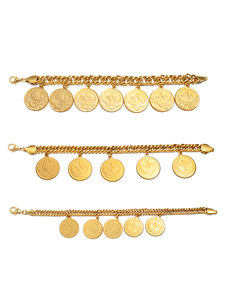 Bracelet en pièces de monnaie turques pour femmes et hommes, bijoux <span class=keywords><strong>turcs</strong></span> en or et argent, inspiré des pièces de monnaie anciennes de Turquie # 122601 - Product Image 6