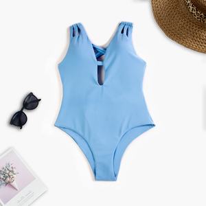 Nouveau design 2025 – Maillot de bain bikini personnalisé avec logo, pour femme, en Spandex/Polyester, à séchage rapide, avec découpes et bretelles en V - Product Image 3