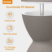 Seau à glace extensible 3-en-1 30L/8Gal pour bars extérieurs et tables de bar
