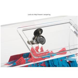 BOSN ADB-203 Boîte de tirage au sort rotative avec porte verrouillable, en acrylique transparent recyclable et résistant à l'eau, pour affichage personnalisé de tirages au sort - Product Image 6