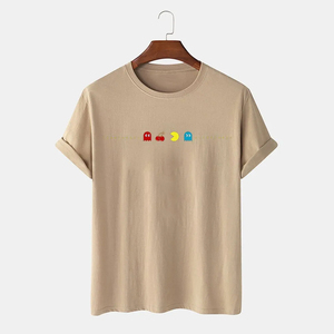 Camiseta gráfica retro de algodón para hombre con estampado de videojuegos pixelados, cuello redondo, manga corta, estilo casual vintage - Product Image 2