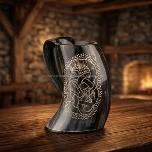 Jarra de cuerno vikingo para beber hecha a mano, vasos de cerveza decorativos de animales populares para uso doméstico por Humran Export - Product Image 3