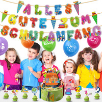 ALLES GUTE ZUM SCHULANFANG Welcome Class Back to School Bunting Premier jour d'école pour salle de classe Décoration de fête K0094