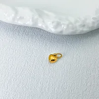 EManco - Accessoires de pendentif en acier inoxydable DIY, pendentif miniature en forme de cœur brillant, collier