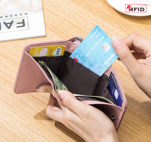 Simple Ladies <b>Small</b> <b>Coin</b> <b>Purse</b> Portable Luxury Mini Cattle Leather Wallet - Product Image 5