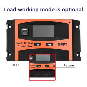 เครื่องควบคุมการชาร์จพลังงานแสงอาทิตย์40A 30A 50A 60A แบตเตอรี่ MPPT 12V 24V สำหรับระบบพลังงานแสงอาทิตย์ - Product Image 2