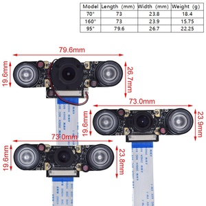 توت العليق <span class=keywords><strong>Pi</strong></span> 4 رؤية ليلية ، 5MP OV5647 70/درجة محورية قابلة للتعديل لـ 3 موديلات B Plus - Product Image 2