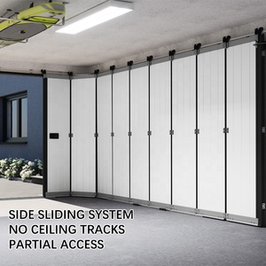 Portes sectionnelles horizontales électriques automatiques en alliage d'aluminium durable, vente en gros d'usine, portes <span class=keywords><strong>de</strong></span> <span class=keywords><strong>garage</strong></span> coulissantes latérales - Product Image 1