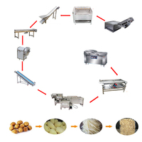 Aardappelreepjes productielijn SUS304 roestvrij staal industriële aardappelwaslijn