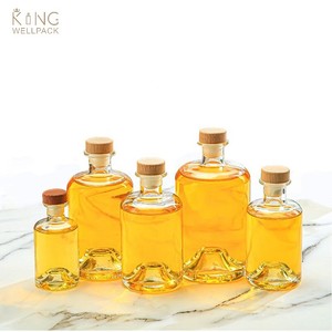 Venta al por mayor de lujo personalizado 100mL 250ml 375ml 500ml Vodka Spirits <span class=keywords><strong>Gin</strong></span> Ron Tequila vacío claro licor botella de copa de vino con corcho - Product Image 2
