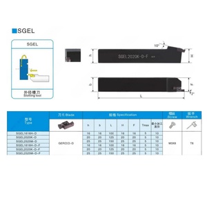 Porte-outil de rainurage DLT SGESR & <span class=keywords><strong>SGEL</strong></span> OD 1212H 1616H 2020K 2525M Standard et inversé à gauche pour tour CNC – Vente directe usine - Product Image 5