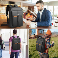 Mochila Ligera para Portátil de 15 Pulgadas con Logotipo Personalizado para Hombre, Mochila de Gran Capacidad para Viajes de Negocios, Mochila Moderna para Estudiantes Universitarios
