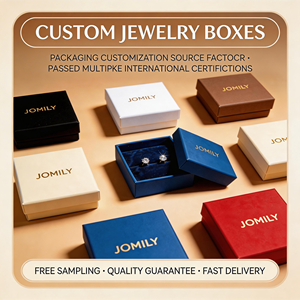 Custom Printed Rigid Cardboard Jewelry <b>Box</b> Wholesale Velvet <b>Lid</b> <b>Small</b> Gift Packaging <b>Box</b> Hot Stamping Logo For Ring Earring - Product Image 1