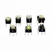 Interrupteur tactile LED rouge éclairé 12V DC 6x6 DIP pour console d'éclairage PCB (conforme RoHS)