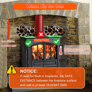 2025 yeni tasarım 16 bıçakları şömine Fan & soba fanı yüksek kalite - Product Image 6