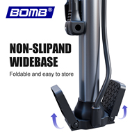 Pompe à vélo portable BOMB, mini pompe à air pour vélo, aiguille à ballon portable, vente en gros OEM