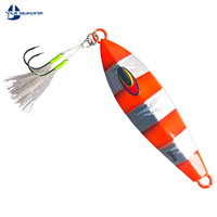 Leurre de pêche en métal au design épuré, phosphorescent avec revêtement UV, pour la pêche en eau salée en haute mer et en haute mer profond, type Slow Pitch Jig