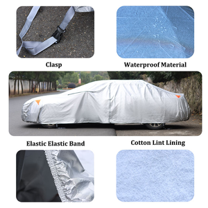 Xiangta ผ้าคลุมรถยนต์แบบเต็มรูปแบบ, ผ้าคลุมรถกันฝุ่นและป้องกันรังสียูวีวัสดุ PEVA ยืดนุ่มซักได้ทุกสภาพอากาศผ้าคลุมรถกลางแจ้ง - Product Image 4
