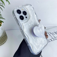 Coque en TPU pour téléphone portable Iphone 7 8 X Xr Xs 11 12 13 14 15 16 Pro Max Style Ins Peinture à l'huile Couleur Design Stand Holder
