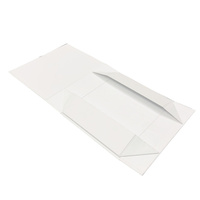 Personnalisé en stock 25pcs emballage petit souvenir blanc aimant couvercle rabattable boîte cadeau pliante