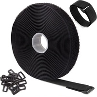 Fil de câble Longueur de coupe libre Cordons Gestion Bande Réglable Réutilisable Même Côté Adhésif Crochet et Boucle Attache Sangles d'attache de câble