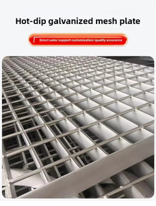 Grille de drainage robuste en acier galvanisé à chaud et acier inoxydable 304, couleur argent, pour couvercle de caniveau d'égout, fabrication de plaque antidérapante - Product Image 3