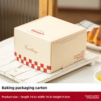 Boîte à dessert pliable en papier kraft personnalisée, emballage personnalisé rouge, vente en gros, emballage cadeau recyclable, boîtes à biscuits personnalisées