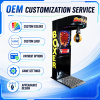 Ruike QJJ923 Machine de boxe électronique d'intérieur, Distributeur automatique de boxe, Machine de frappe, Machine d'arcade en métal et acrylique 110/220V Mini