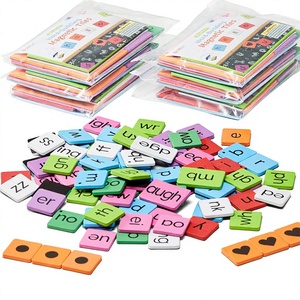 Ensemble de 6 paquets de tuiles magnétiques en mousse pour l'apprentissage du phonème, l'orthographe et les manipulations STEM - Enfants, enseignants, maternelle, <span class=keywords><strong>3ème</strong></span> année - Product Image 1